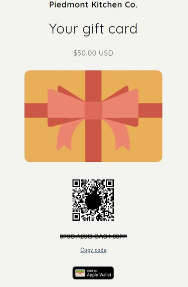 eGift Card - piedmont bbq